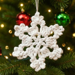 Crochet Snowflake Pattern: DIY Christmas Ornament (Digital Download)