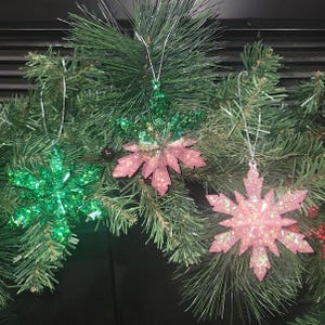 Wicked inspired Snowflake Resin Christmas Ornaments, Handmade - Great for decorating or giving as gifts